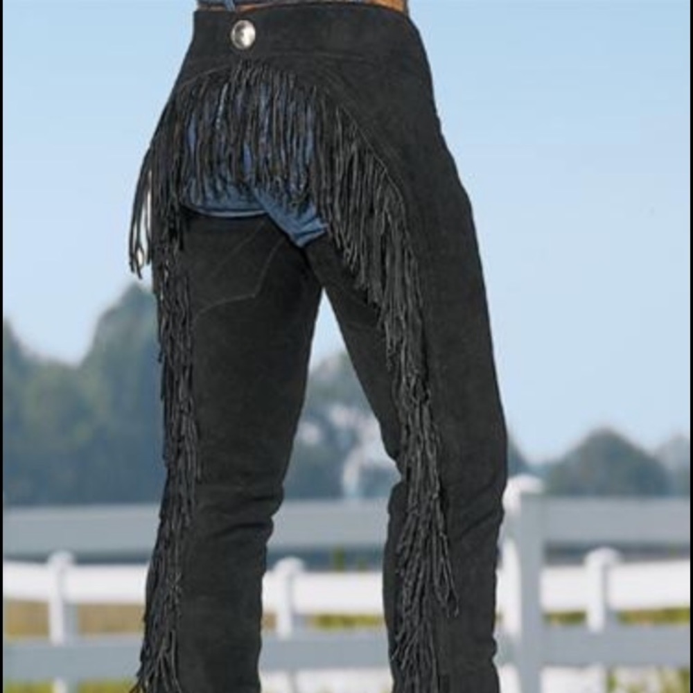 Women’s fringe chaps